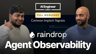 Thumbnail option 2 for Everything You Need To Know About Agent Observability — Danny Gollapalli & Zubin Koticha, Raindrop