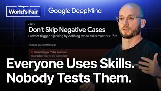 Thumbnail option 2 for Don't Ship Skills Without Evals — Philipp Schmid, Google DeepMind