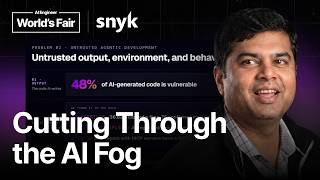Thumbnail option 2 for Through the AI Fog: The Architectural Decision Agentic Security Depends On — Manoj Nair, Snyk