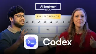 Thumbnail option 2 for OpenAI Codex Masterclass — Vaibhav Srivastav & Katia Gil Guzman