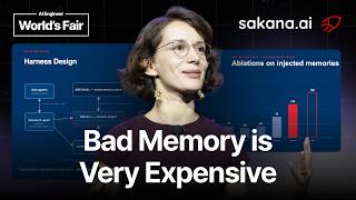 Thumbnail option 1 for Memory Harnesses for Long-Running Research Agents — Stefania Druga, Sakana.ai