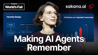 Thumbnail option 2 for Memory Harnesses for Long-Running Research Agents — Stefania Druga, Sakana.ai