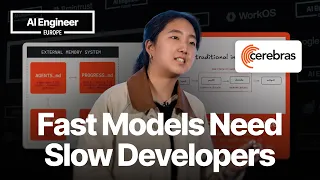 Thumbnail option 3 for Fast Models Need Slow Developers — Sarah Chieng, Cerebras